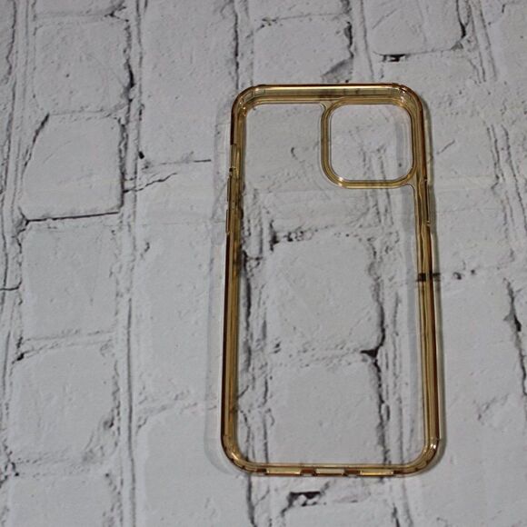 iPhone 12 Pro Max Clear SHOCKPROOF Phone Case Gold - Picture 3 of 4